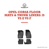 Opel Corsa Floor Mats & Trunk Liners: D vs E vs F Fitment Guide