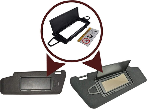 Mercedes W212 W218 Compatible Sun Visor Make up Mirror Cover Black 1 Piece 2128103710