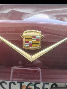 Cadillac Fleetwood Eldorado Deville Seville 1977-1992 Compatible Gold Trunk Lock Cover Emblem