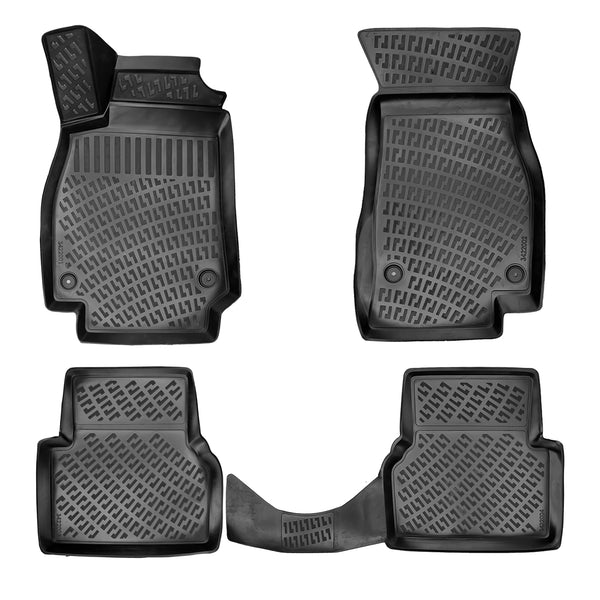 3D Molded Interior Car Floor Mat for AUDI A6 2019-2020(Black)