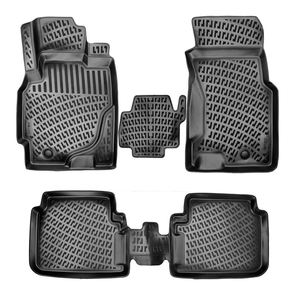 3D Molded Interior Car Floor Mat for Honda CR-V 1995-2001 (Black)