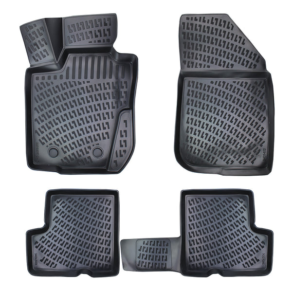 3D Molded Interior Protector Floor Mats Liner For Dacia Logan 2004-2012 (Black)
