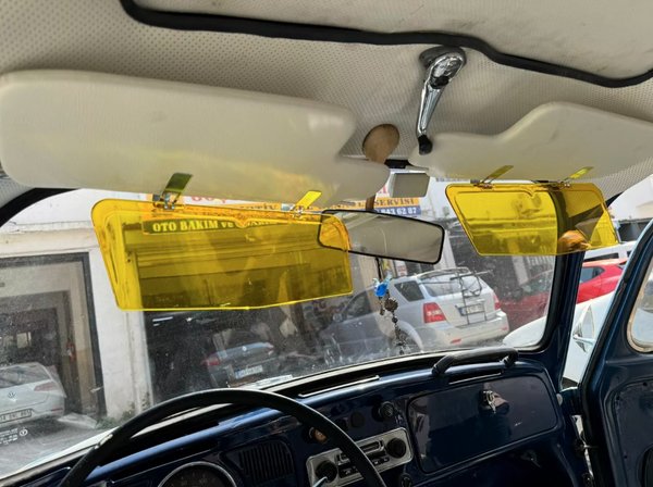 Transparent Sunvisor Sun Protector Extender Add On Vintage Style 2 Pieces