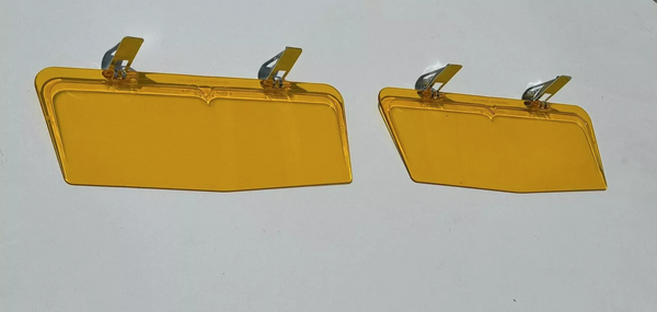 Transparent Sunvisor Sun Protector Extender Add On Vintage Style 2 Pieces