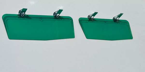 Transparent Sunvisor Sun Protector Extender Add On Vintage Style 2 Pieces