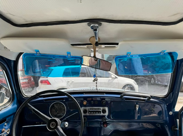 Transparent Sunvisor Sun Protector Extender Add On Vintage Style 2 Pieces