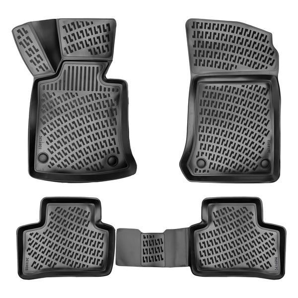 3D Molded Interior Car Floor Mat for Mercedes GLK 2008-2015 (Black)