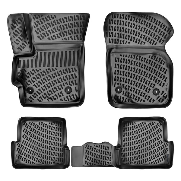 3D Molded Interior Car Molded Floor Mat For Mazda 3 2003-2008 (Black)
