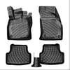 3D Molded Interior Car Floor Mat for Seat Leon STW Wagoon 2013-2020 Black