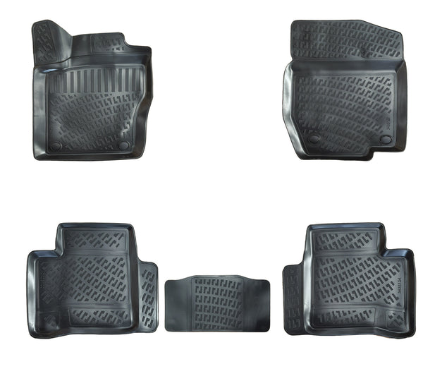 4 Pcs 3D Molded Floor Mats Fit For Mercedes Ml/W164 2006 > Up (Black)