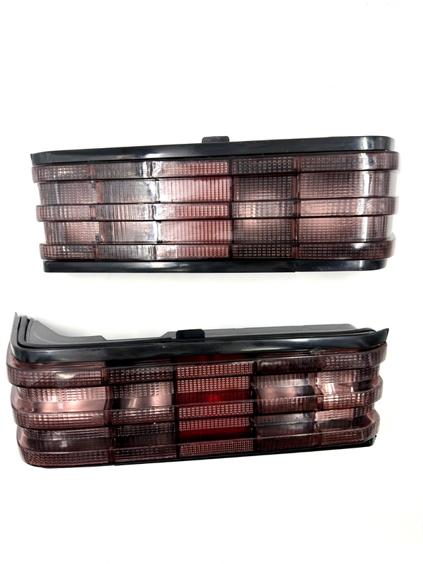 Mercedes W201 1984-1993 Compatible Rear Taillight Set Left and Right Smoke Pink Hella Type