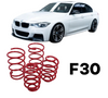 Bmw F30 2012-2018 Compatible Red Color Sport Lowering Coil Spring Suspension Upgrade Set