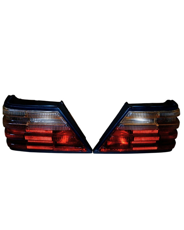 Mercedes W124 1985-1993 300E Compatible Rear Taillight Set R+L US Spec Pink E500 Hella Type