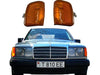 Mercedes-Benz W124 E-Class Compatible US USA Turn Signal Light Set Yellow R+L 1985-1995
