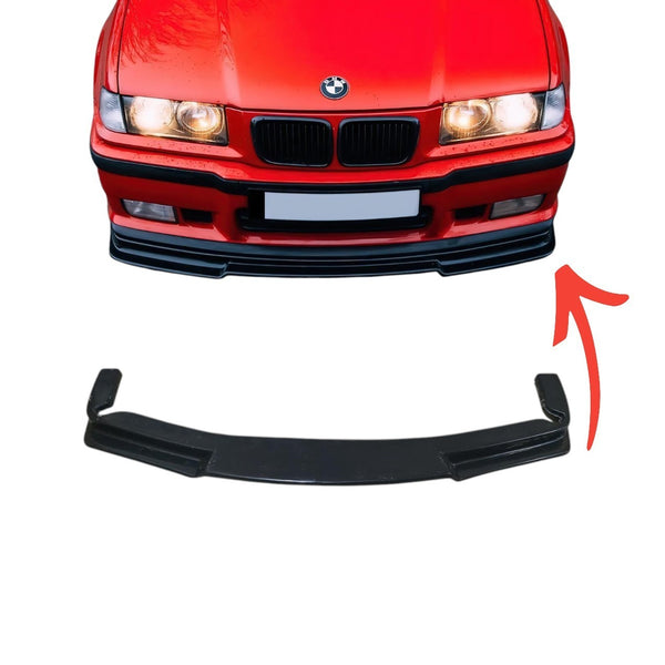 Bmw E36 Sedan Coupe Cabriolet 91-98 Compatible GTR Type Front Bumper Lower Skirt Diffuser