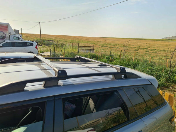 Volkswagen T-Cross 2018-UP Compatible Lockable Roof Rack Cross Bars Rails Black