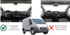 Ram Promaster 2015-2025 w/o Overhead Shelf Compatible Gray Sunvisor Set 2 Pcs