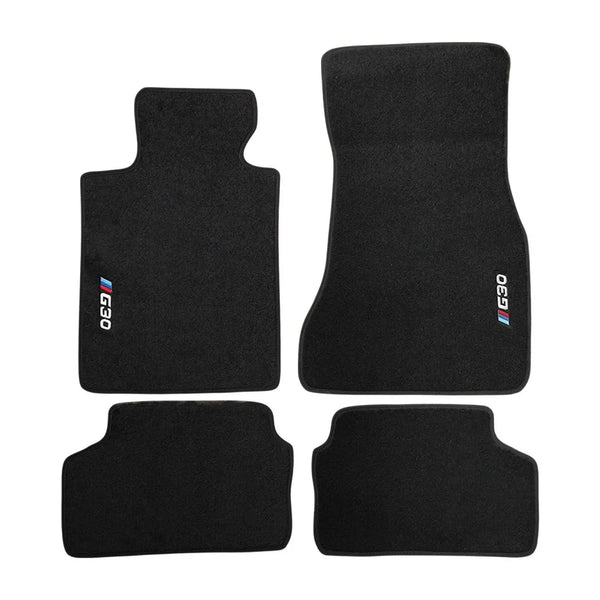 BMW G30 5 Series 2017-2023 Compatible Black Carpet Floor Mat Set