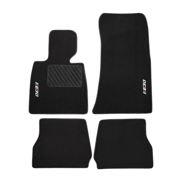BMW E30 Coupe 1984-1992 Compatible Black Carpet Floor Mat Set