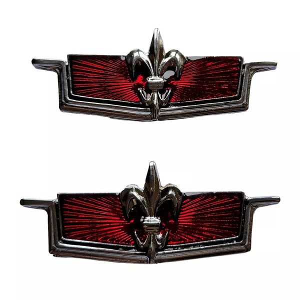 Chevrolet Caprice 1977-1990 Compatible Trunk Front Fender Red Lock Emblem Chevy Set
