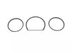 Mercedes Benz W124 1984-1995 Compatible Chrome Gauge Trim Dial Rings Polished 3 Pieces