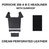 PORSCHE 356 A B C Compatible HEADLINER ROOF SKY CEILING PERFORATED BLACK WITH SUNROOF