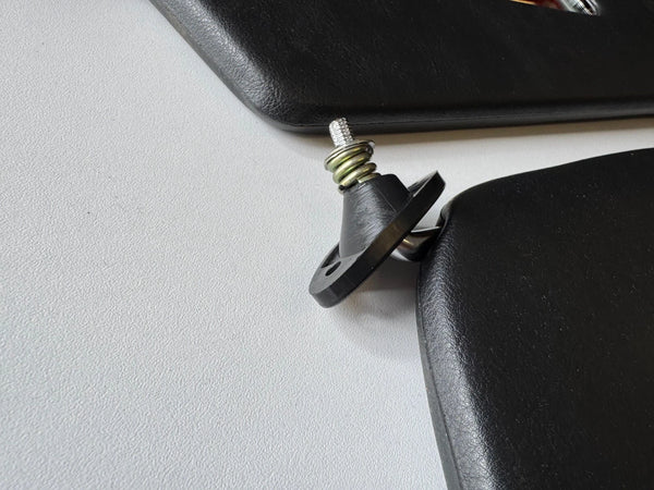 Porsche 964 1984-1988 Compatible Sunvisor Set with Bracket with Mirror Black 2 Pieces