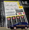 Mercedes ML Series W163 1998-2005 Compatible Decal Set Stickers Best Quality