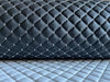 Leatherette Fabric Foam Quilted Black and Gray Car Seat Upholstery