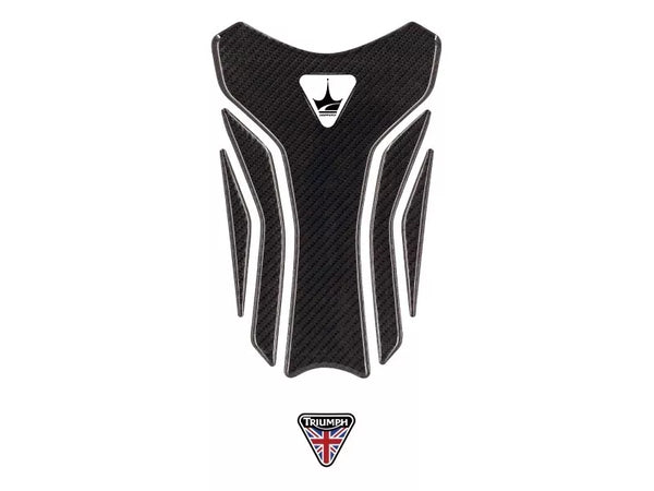 Triumph Compatible Polyurethan 6D Carbon Fiber Tank Pad Sticker Set