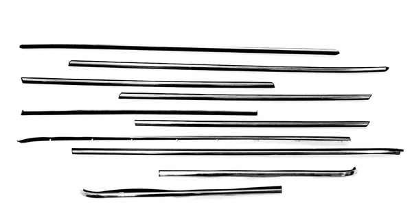 Mercedes Benz W114 W115 Sedan 4 Doors Chrome Side Mouldings Trim 10 Pcs S.Steel