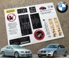 BMW E90 E91 E92 3 SERIES Compatible Decal Set Stickers All Models Best Quality