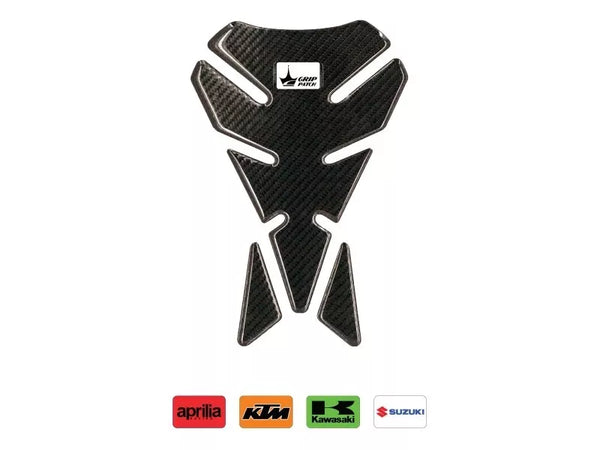 Aprilla KTM Kawasaki Suzuki Compatible Polyurethan 6D Carbon Fiber Tank Pad Sticker Set