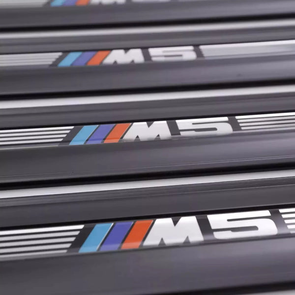 BMW E34 1987-1996 M5 Compatible Door Sill Cover Protector Plate Set 4 Pieces