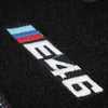 BMW E46 Coupe 1996-2006 Compatible Black Carpet Floor Mat Set M Stripe