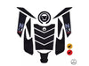 Honda NX500 Black 2025 Compatible Polyurethane 6D Carbon Fiber Tank Pad Sticker Set 17 Pieces