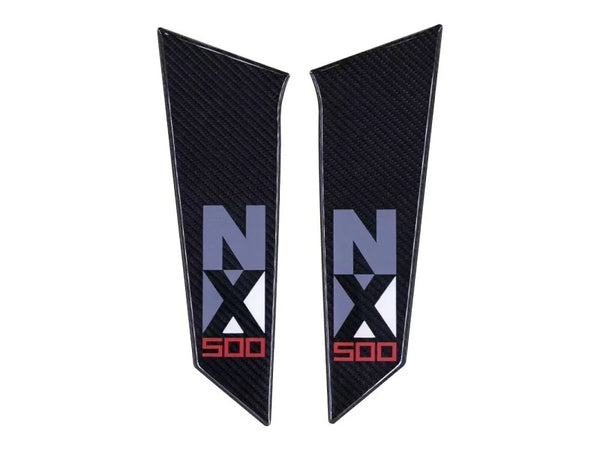 Honda NX500 Black 2025 Compatible Polyurethane 6D Carbon Fiber Tank Pad Sticker Set 17 Pieces