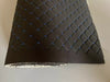 Diamond Stitch Embossed Fabric Lining Car Upholstery Black and Blue