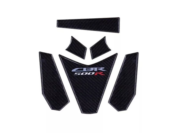Honda CBR500 2025 Compatible Polyurethane 6D Carbon Fiber Tank Pad Sticker Set 20 Pieces