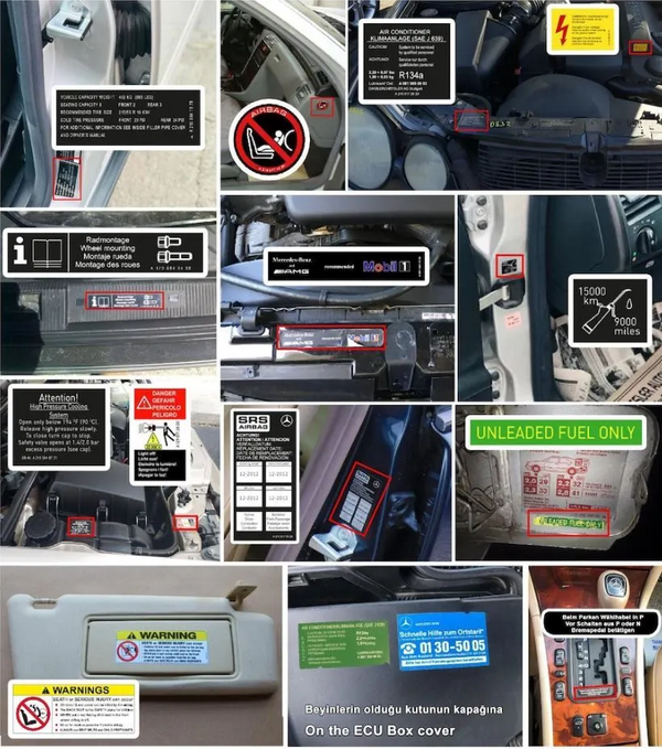 Mercedes-Benz W210 E Class Compatible Decal Set Stickers All Models Best Quality