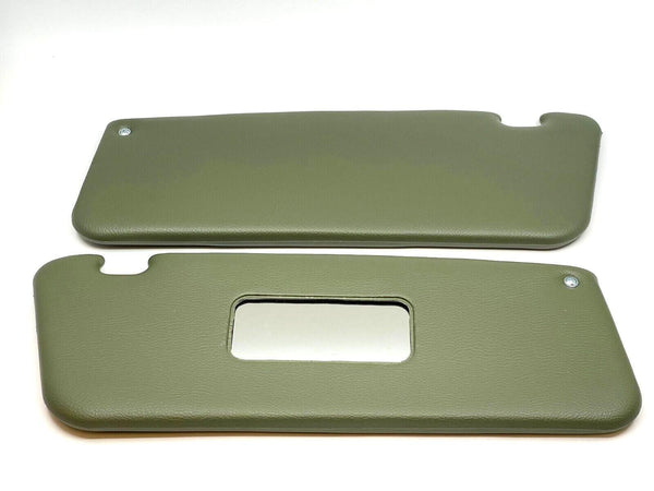 Mercedes R107 W107 C107 Compatible Olive Green Color Sunvisor Set