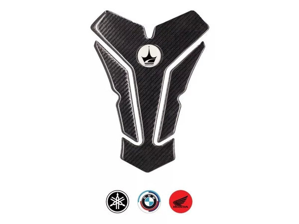 Yamaha Bmw Honda Compatible Polyurethan 6D Carbon Fiber Tank Pad Sticker Set