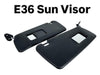 BMW E36 3 Series Sedan 1990β1998 Compatible Black Leatherette Sunvisor Set