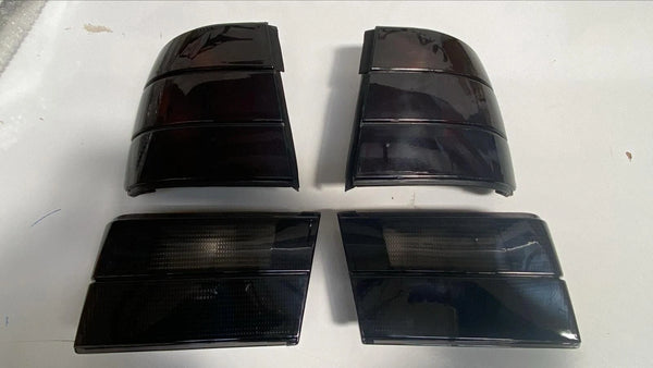 BMW E34 Sedan Hella Dark 518 520 524 525 530 535 540 M5 Compatible Euro Taillight Set