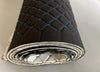 Diamond Stitch Embossed Fabric Lining Car Upholstery Black and Blue