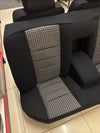 Mercedes W124 Compatible Rear Seat Covers Upholstery Sportline Karo Black OEM Fabric