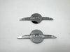 Ford Thunderbird 70's Compatible Decorative Emblem Ornament Badge Yellow Silver 2pcs