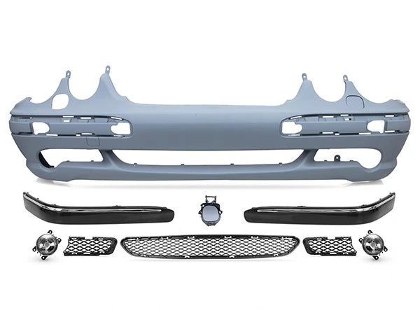 Mercedes W210 E Class 1995-2003 Compatible Front AMG Bumper Set with Fog Lights