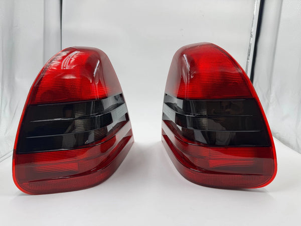 Mercedes W202 1993-2000 Compatible Tail Light Set Dark Red 2028202266