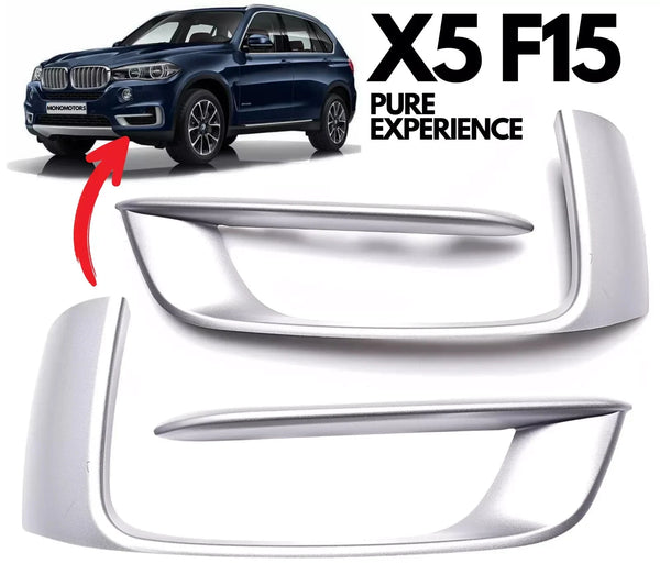 BMW X5 F15Compatible Silver Painted Front Bumper Grille Molding Trim PURE EXPERIENCE